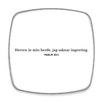 Der Herr ist mein Hirte, mir fehlt nichts. - Viereckiger Kühlschrankmagnet - Weiß - Vorne