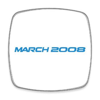 18 geburtstag march 2008 - Viereckiger Kühlschrankmagnet - Weiß - Vorne
