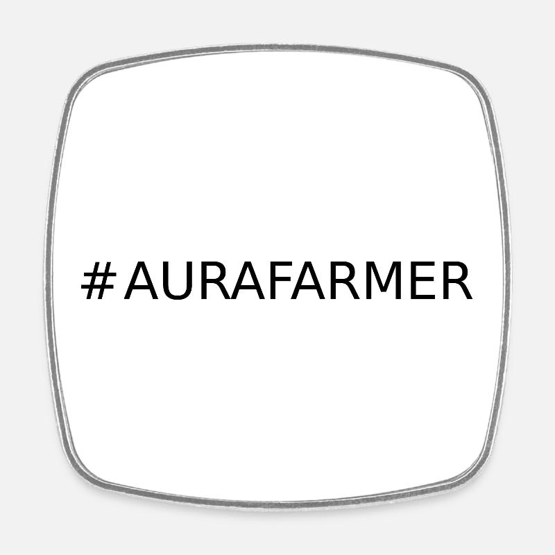 #AURAFARMER - Magnet carré - blanc