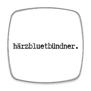 Härzbluetbündner - Square fridge magnet - white - Front