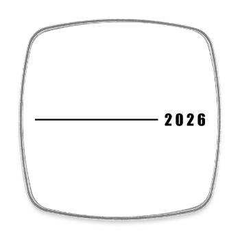Ligne 2026 - Magnet carré - blanc - Devant