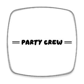 Party Crew  - Viereckiger Kühlschrankmagnet - Weiß - Vorne
