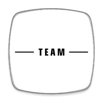 Team Line - Square fridge magnet - white - Front