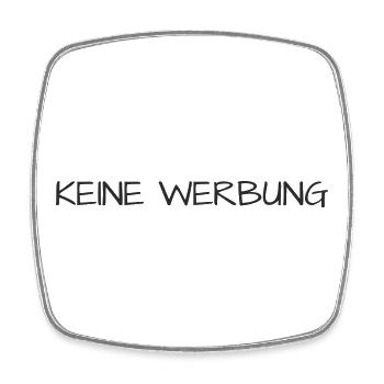Keine Werbung – Briefkasten-Aufkleber Textdesign - Viereckiger Kühlschrankmagnet - Weiß - Vorne