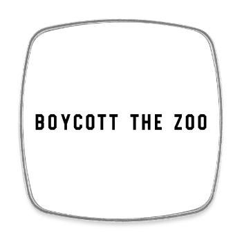 BOYCOTT THE ZOO - Square fridge magnet - white - Front