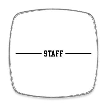 Staff Line - Square fridge magnet - white - Front