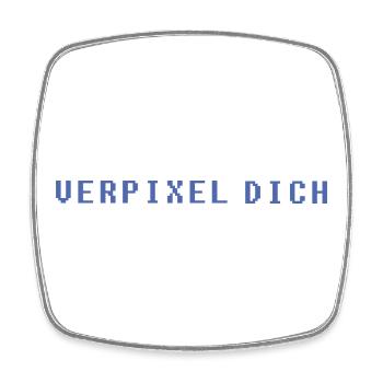 Verpixel Dich Gamer Nerd Gaming Minimalistisch - Viereckiger Kühlschrankmagnet - Weiß - Vorne