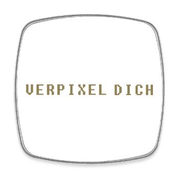 Verpixel Dich Gamer Nerd Gaming Minimalistisch - Viereckiger Kühlschrankmagnet - Weiß - Vorne