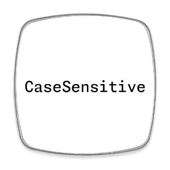 CaseSensitive Entwicklerhumor - Viereckiger Kühlschrankmagnet - Weiß - Vorne