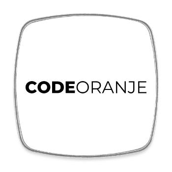 Code Oranje - Nederland - Netherlands Niederlande - Viereckiger Kühlschrankmagnet - Weiß - Vorne
