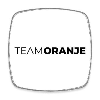 Team Oranje - Nederland - Netherlands Niederlande - Viereckiger Kühlschrankmagnet - Weiß - Vorne