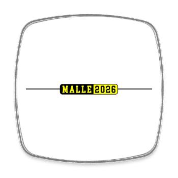Malle 2026 - Square fridge magnet - white - Front