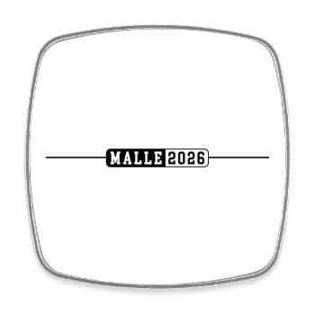 Malle 2026 - Magnet carré - blanc - Devant