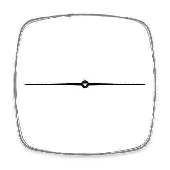 Stern Linie Symbol - Viereckiger Kühlschrankmagnet - Weiß - Vorne
