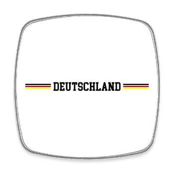 Deutschland Fahne - Viereckiger Kühlschrankmagnet - Weiß - Vorne