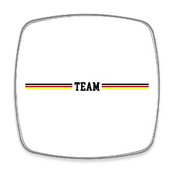 Team Deutschland Fahne - Viereckiger Kühlschrankmagnet - Weiß - Vorne