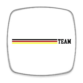 Team Deutschland Fahne - Viereckiger Kühlschrankmagnet - Weiß - Vorne