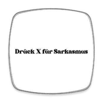 Drücke_X - Viereckiger Kühlschrankmagnet - Weiß - Vorne
