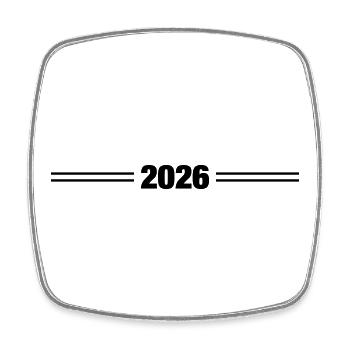 2026 Line Year - Square fridge magnet - white - Front