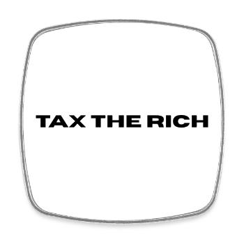 TAX_THE_RICH_bold - Square fridge magnet - white - Front