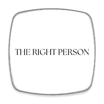 THE RIGHT PERSON - Square fridge magnet - white - Front
