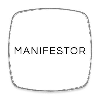 Manifestateur - Magnet carré - blanc - Devant