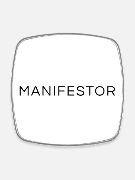 Manifestor - Square fridge magnet - white