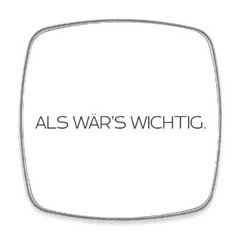 Als wär’s wichtig – Trockenes Statement Design - Viereckiger Kühlschrankmagnet - Weiß - Vorne