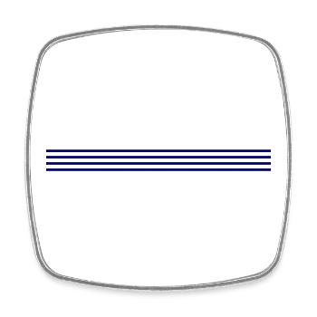 Line strokes icon - Square fridge magnet - white - Front