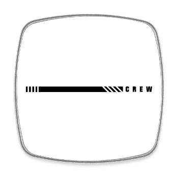 CREW - Viereckiger Kühlschrankmagnet - Weiß - Vorne