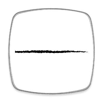 Strich Kunst Pinselstrich Unterstrich Riss Linie - Viereckiger Kühlschrankmagnet - Weiß - Vorne