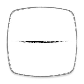 Strich Kunst Pinselstrich Unterstrich Riss Linie - Viereckiger Kühlschrankmagnet - Weiß - Vorne