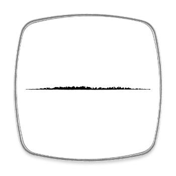 Strich Kunst Pinselstrich Unterstrich Riss Linie - Viereckiger Kühlschrankmagnet - Weiß - Vorne