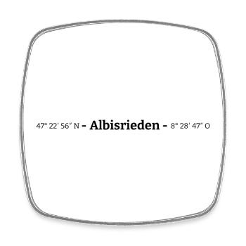 Coordinates Kreis 9 Albisrieden Zürich - Square fridge magnet - white - Front