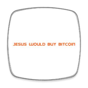 Jesus would buy Bitcoin - Viereckiger Kühlschrankmagnet - Weiß - Vorne