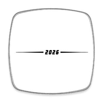 2026 Jahr Element - Viereckiger Kühlschrankmagnet - Weiß - Vorne