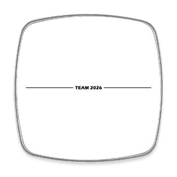 Équipe 2026 - Magnet carré - blanc - Devant