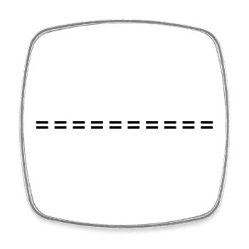 Line dashed symbol stroke - Square fridge magnet - white - Front