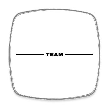 Team Line - Square fridge magnet - white - Front