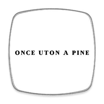 Once Uton A Pine - Viereckiger Kühlschrankmagnet - Weiß - Vorne