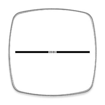 2026 year line - Square fridge magnet - white - Front