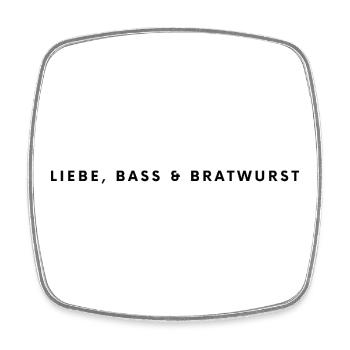 SCHRÜCKTIVAL - Viereckiger Kühlschrankmagnet - Weiß - Vorne