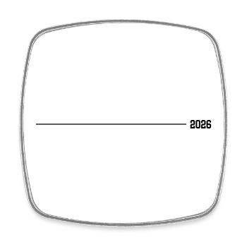 2026 stroke - Square fridge magnet - white - Front
