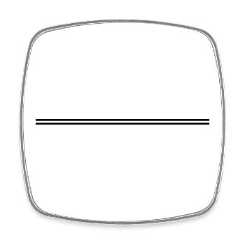 Linie Symbol - Viereckiger Kühlschrankmagnet - Weiß - Vorne
