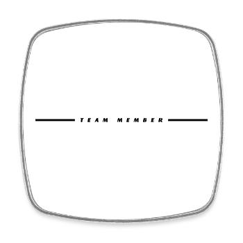 team_member_01- - Square fridge magnet - white - Front