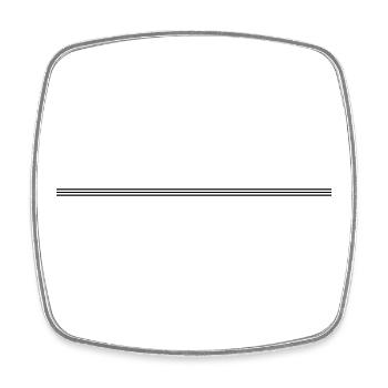 Linie striche symbol - Viereckiger Kühlschrankmagnet - Weiß - Vorne