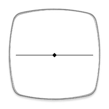 Linie Symbol Element - Viereckiger Kühlschrankmagnet - Weiß - Vorne