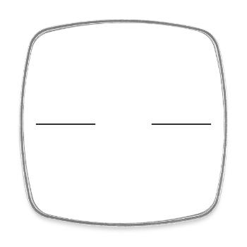 Symbole de balayage - Magnet carré - blanc - Devant