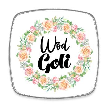 Wöd Goli beste Goli Patentante Österreich - Viereckiger Kühlschrankmagnet - Weiß - Vorne