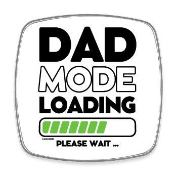 Vatertag - Loading Soon Dad - Viereckiger Kühlschrankmagnet - Weiß - Vorne